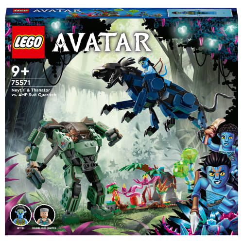 LEGO Avatar Neytiri og Thanator mod Quaritich i amp-dragt fra lego 5702016913590