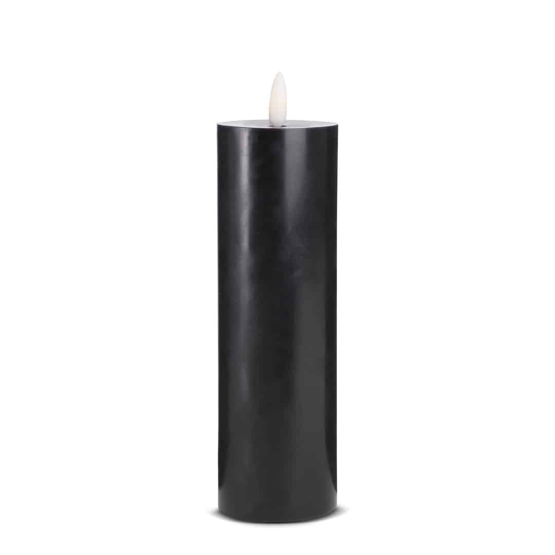 LED Stearinlys – 1 stk. – ø5 x 20 cm – m/3D flamme – (flere farver)