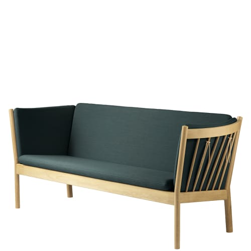 Erik Ole Jørgensen 3 pers. sofa – J149 – Eg/mørkegrøn fra FDB Møbler 5700382643202