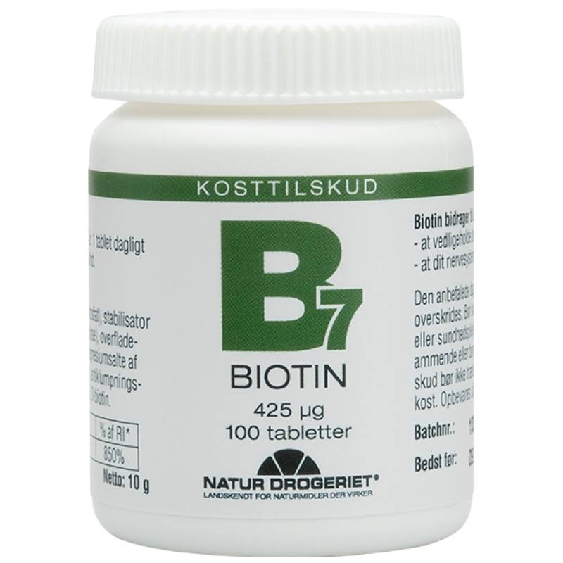 Natur Drogeriet B7 Biotin 425 ug 100 Pieces fra Natur Drogeriet