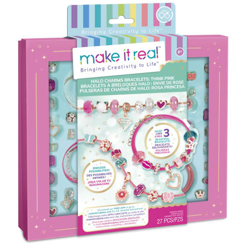 Make It Real DIY smykker – Halo Charms Bracelets – Think pink fra Make It Real 695929017224