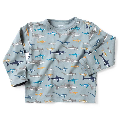 Friends langærmet t-shirt – Grå med hajprint fra friends 5700383106249