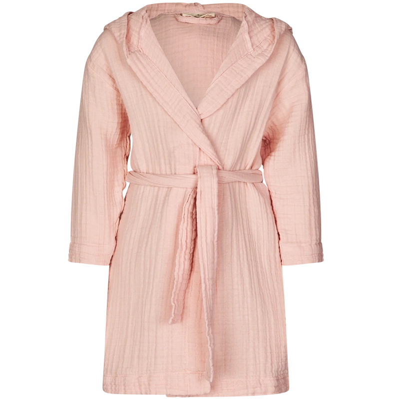 Lille Kanin Bathrobe Muslin 5-6 Years – Rose Smoke fra Lille Kanin