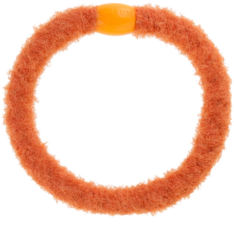 By Stær BRAIDED Hairtie – Fluffy Orange fra By Str