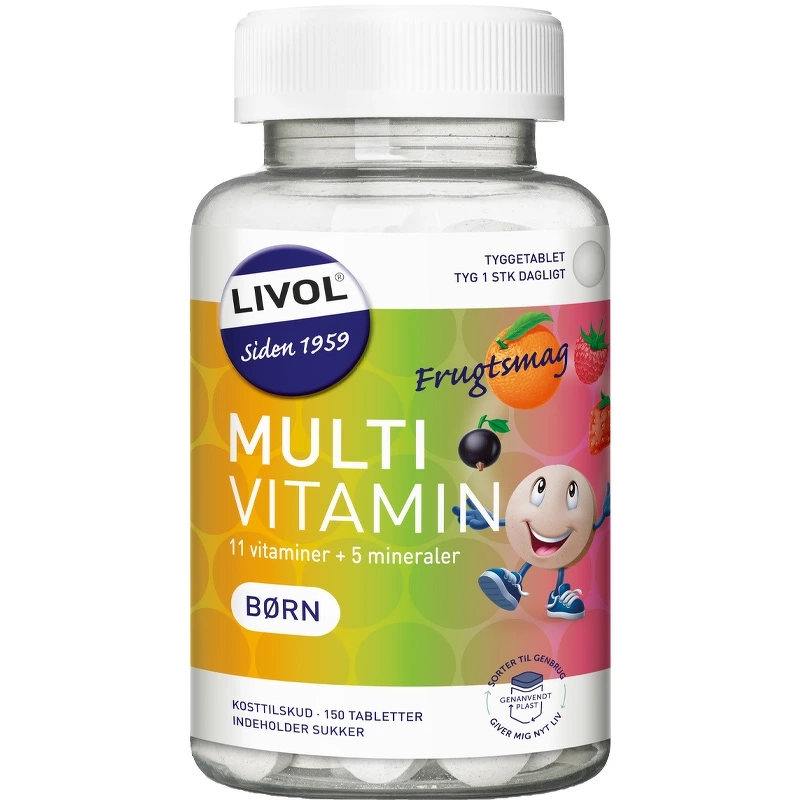 Livol Multivitamin Børn Frugtsmag 150 Pieces fra Livol