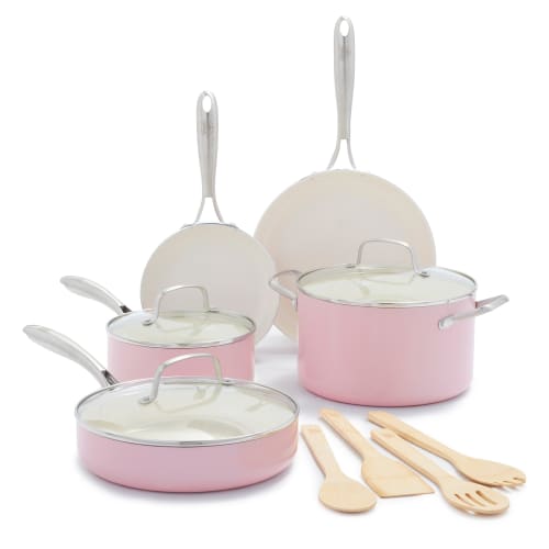 GreenLife by GreenPan pande- og grydesæt – Artizan – Pink fra GreenLife by GreenPan 4895156696858
