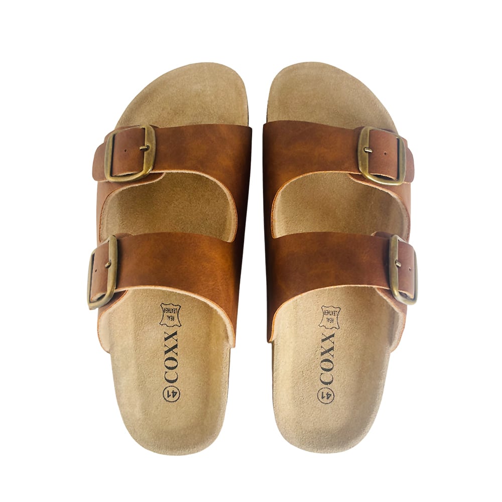 Klassiske Bio Sandaler i Læder m/skålet hæl og tå greb – brune eller sorte –