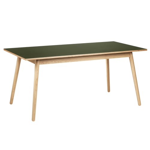 Poul M. Volther spisebord – C35B – Eg/oliven linoleum fra FDB Møbler 5700381390770