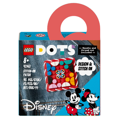 LEGO DOTS Mickey Mouse og Minnie Mouse påsyningsmærke fra lego 5702017156330