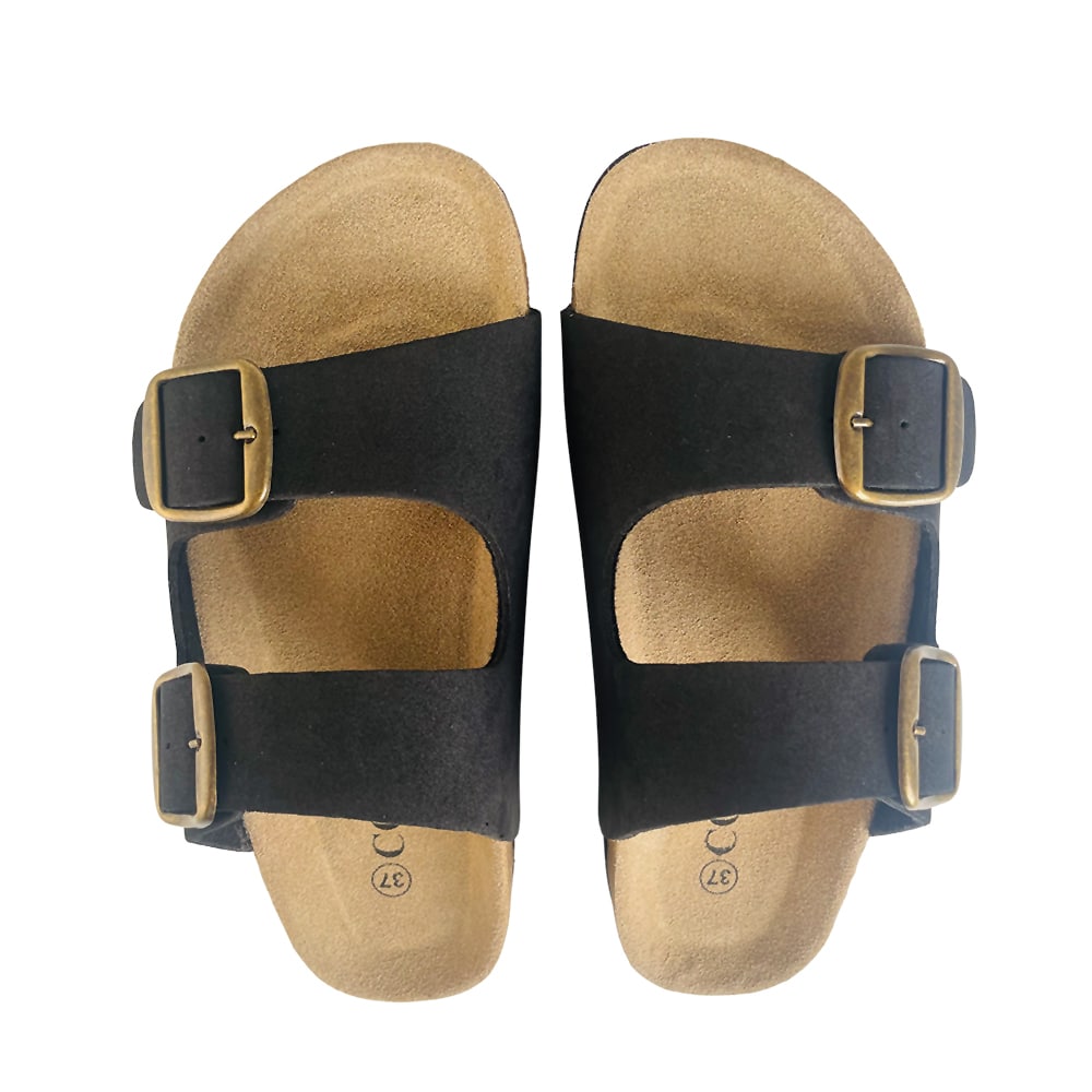 Klassiske Bio Sandaler i Læder m/skålet hæl og tå greb – brune eller sorte –