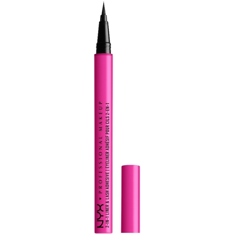 NYX Prof. Makeup Jumbo 2-In-1 Liner & Adhesive 1 ml – Baddest Black fra NYX Professional Makeup