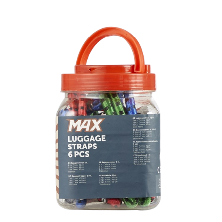Max Cykel Bagageremme – 6 Stk