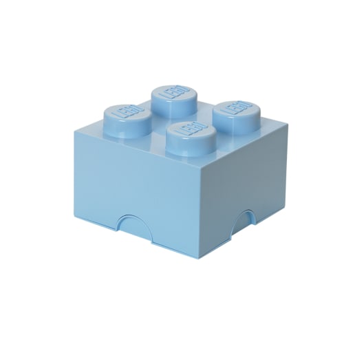 LEGO opbevaringskasse med 4 knopper – Lyseblå fra Room Copenhagen 5706773400362
